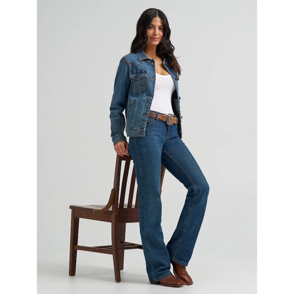 Wrangler Jeans Straight Leg Ultimate Riding Q-Baby WRQ20DD Blue Women's W34X28L - Picture 3 of 16